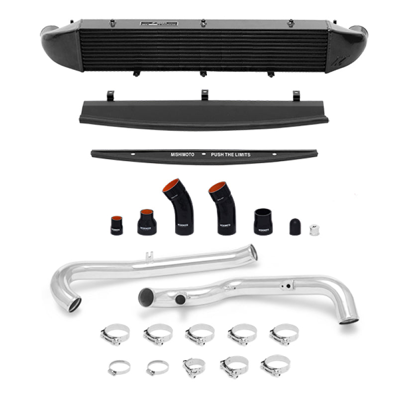 MMINT-FIST-14KPBK Mishimoto 2014-2016 Ford Fiesta ST 1.6L Front Mount Intercooler (Black) Kit w/ Pipes (Silver)