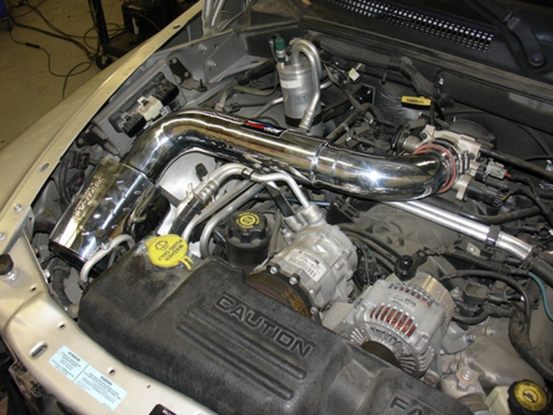 PF8026WB Injen 00-04 Dakota 4.7L V8 (w/o Cruise Control) Power-Flow (incl. Diamond plate heat shield) Wrinkle