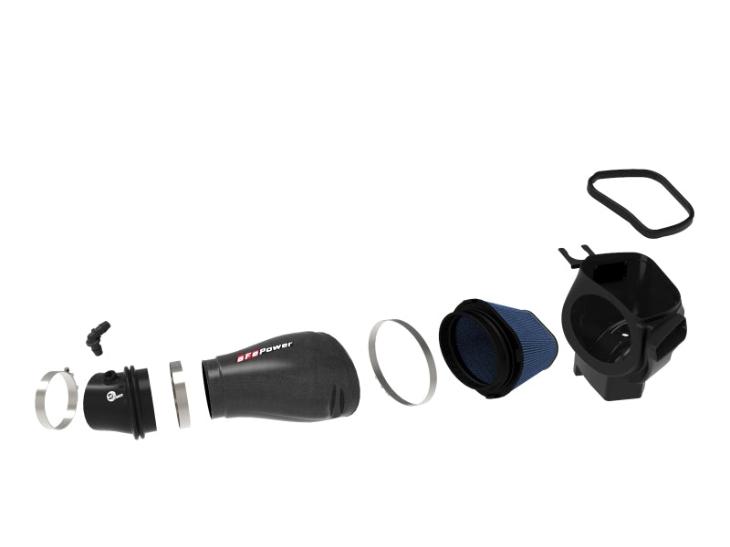 57-10009R aFe Track Series Carbon Fiber Pro 5R AIS - 19-20 Jeep Grand Cherokee Trackhawk 6.2L