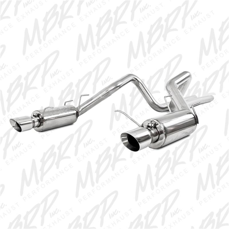 S7258409 MBRP 11-14 Ford Mustang GT 5.0L Dual Split Rear Street Version T409 3in Cat Back Exhaust System