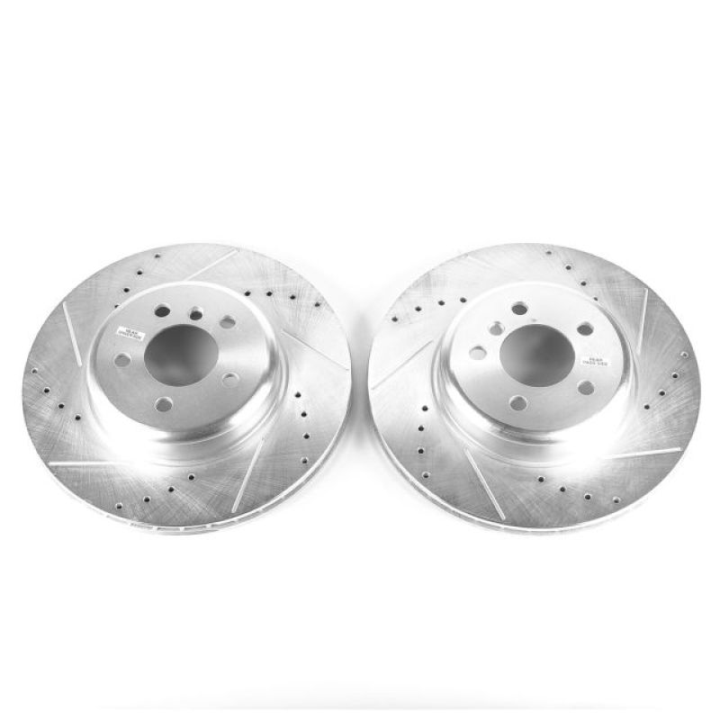 Power Stop 10-17 BMW 535i GT Discos Perforados y Ranurados TRASEROS - Par