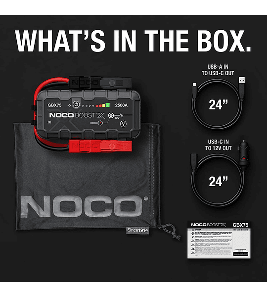 NoCo Boost X GBX75 Partidor Batería Ion Litio 2500A