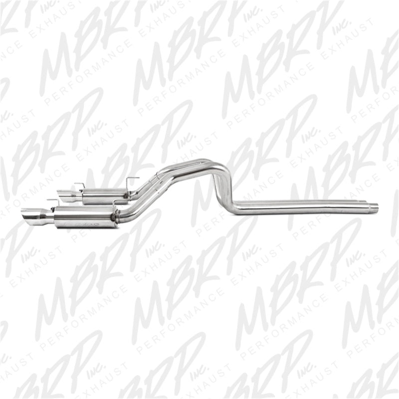 S7270409 MBRP 05-09 Ford Shelby GT500 / GT Dual Split Rear Race Version, T409 4in Tips Exhaust System