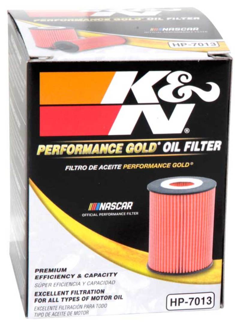 HP-7013 K&N 07-09 Mazdaspeed3 Performance Gold Oil Filter (OEM style cartridge filter)