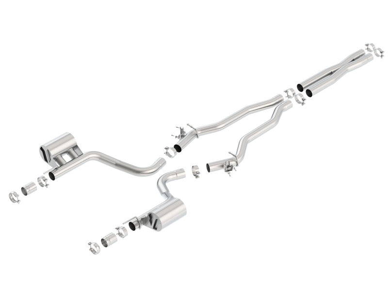 140669 Borla 15-16 Dodge Charger Hellcat 6.2L V8 ATAK Catback Exhaust w/ Valves No Tips Factory Valance