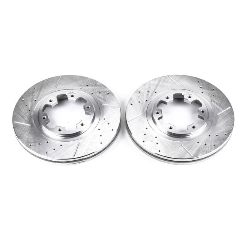 Power Stop 97-03 Infiniti QX4 Discos Perforados y Ranurados DELANTEROS - Par 299mm