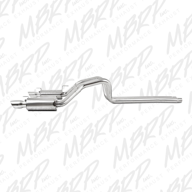 S7269409 MBRP 05-09 Ford Shelby GT500 / GT Dual Split Rear Street Version 4in Tips T409 Exhaust System