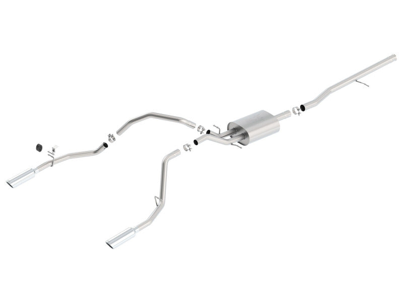 140537 Borla 14 Silv/Sierra C/B Exh ATAK 1500 5.3L V8 AT/MT 2&4WD Ext Cab (78.7) Crew Cab(69.3) 143.5 WB