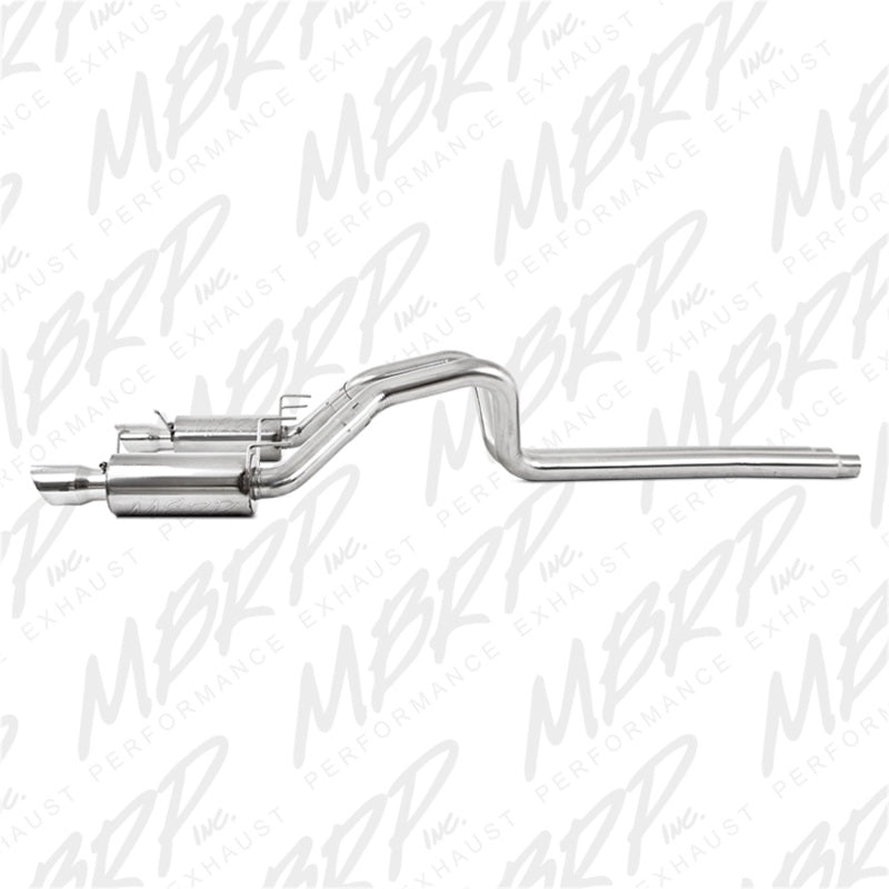 S7258409 MBRP 11-14 Ford Mustang GT 5.0L Dual Split Rear Street Version T409 3in Cat Back Exhaust System