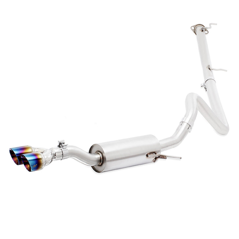 MMEXH-FIST-14BT Mishimoto 14-16 Ford Fiesta ST 1.6L 2.5in Stainless Steel Cat-Back Exhaust w/ Burnt Ti Tips