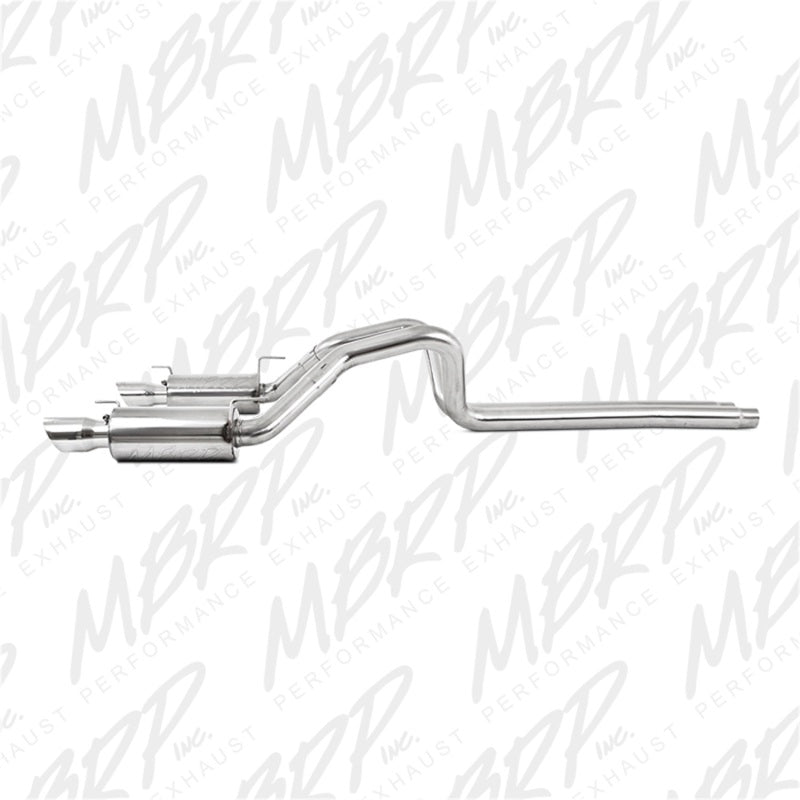 S7269409 MBRP 05-09 Ford Shelby GT500 / GT Dual Split Rear Street Version 4in Tips T409 Exhaust System