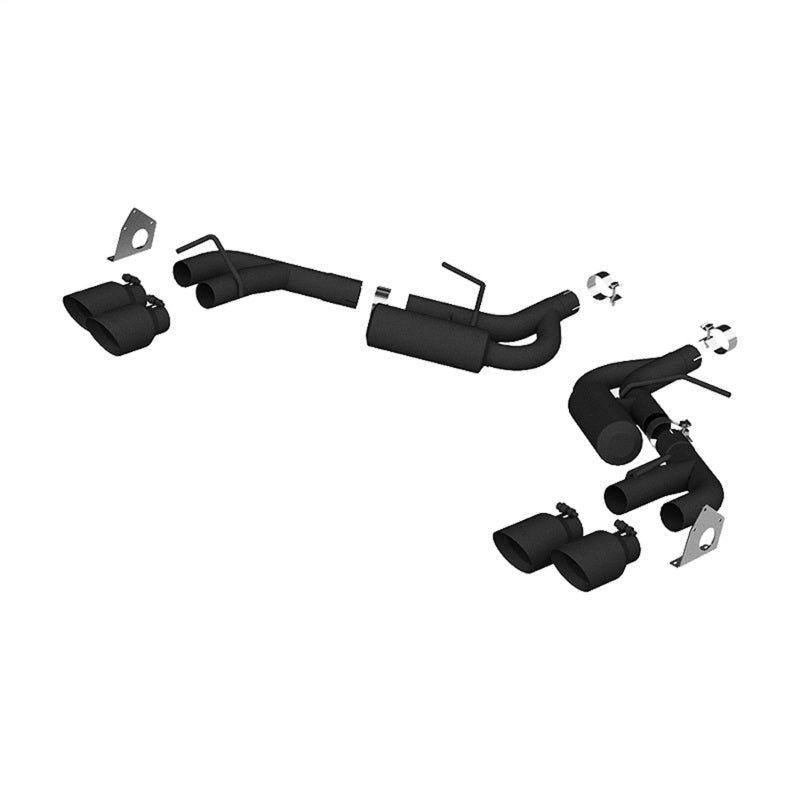 S7039BLK MBRP 16-19 Chevrolet Camaro V6 2.5in BLK NPP Dual Axle Back Exhaust w/ 4in Quad Dual Wall Tips