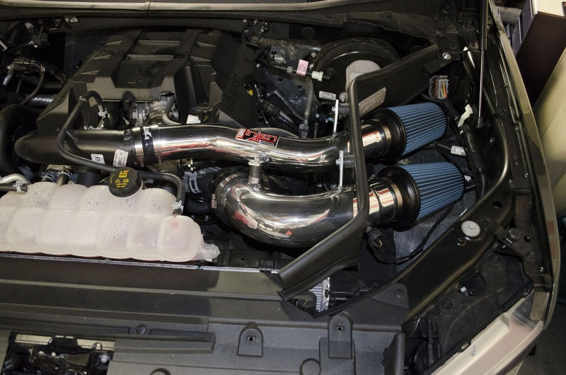 PF9015WB Injen 2015+ Ford F-150 V6 2.7L/3.5L EcoBoost Wrinkle Black Short Ram Intake (Includes Heat Shield)
