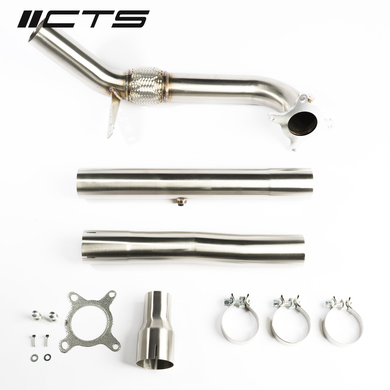CTS Turbo MK6 Golf R 2.0T; MK2 Audi TT Quattro/TT-S 2.0T; 8P A3 Quattro/S3 2.0T Race Downpipe CTS Turbo EXH-DP-0003