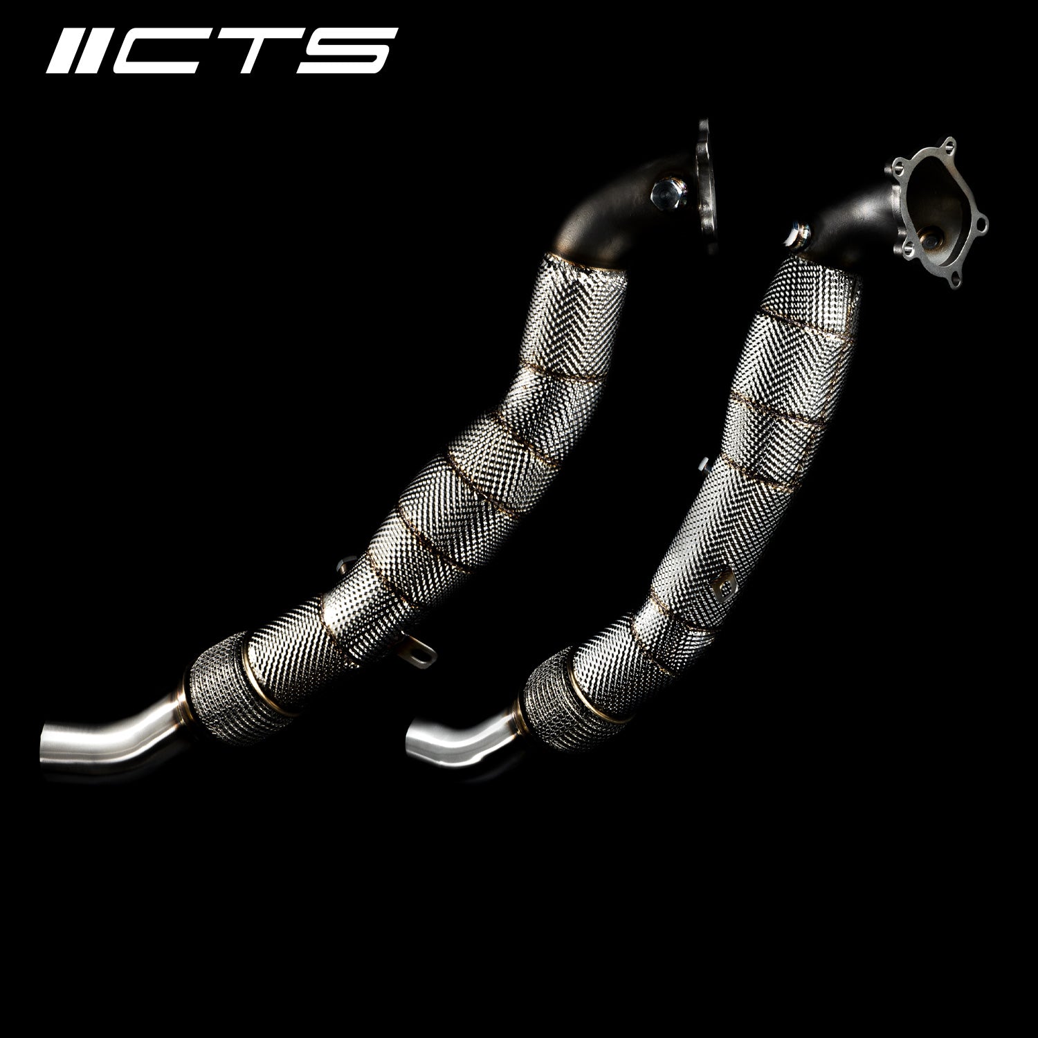 CTS Turbo Audi C7/C7.5 S6/S7/RS7 4.0T Cast Downpipe Set with High Flow Cats CTS Turbo EXH-DP-0026-CAT