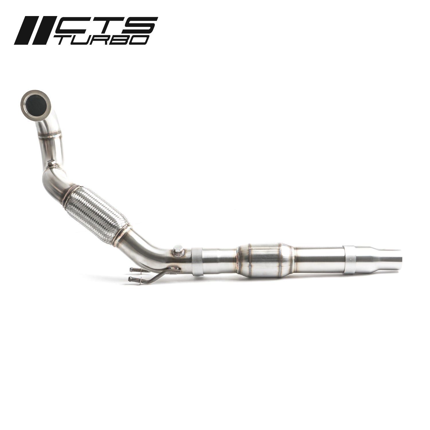 CTS Turbo MK6/MK7 Jetta SE 1.4T; MK7 Golf 1.4T 3" Downpipe with HIGH-FLOW CAT CTS Turbo EXH-DP-0033-CAT