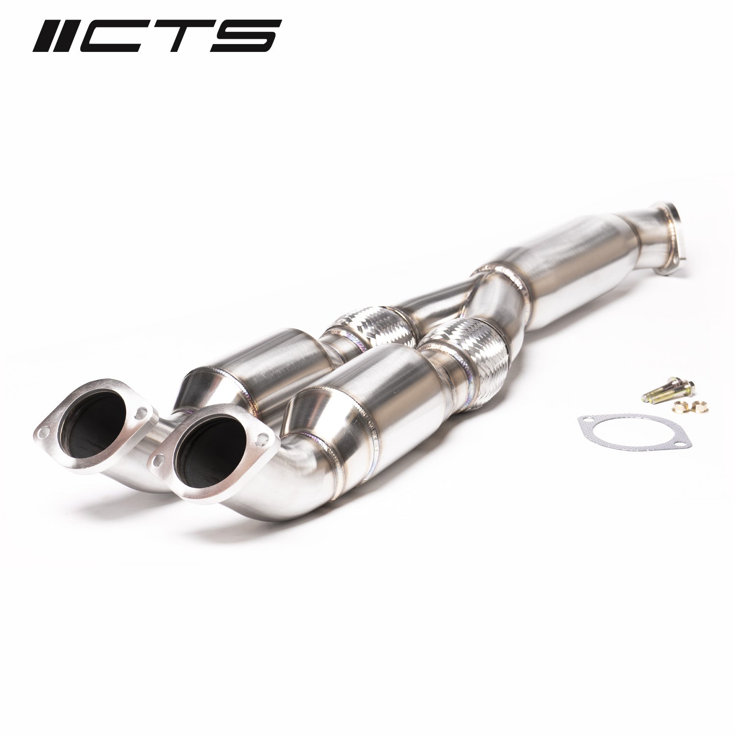CTS Turbo Nissan R35 GT-R Resonated Y-pipe/Mid-pipe High-Flow Cat CTS Turbo EXH-TP-0015-CAT