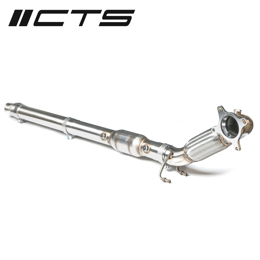 CTS Turbo Audi/VW 2.0T FWD Exhaust Downpipe With High-Flow Cat (MK5; MK6; 8P A3; 8J TT) CTS Turbo EXH-DP-0001-CAT