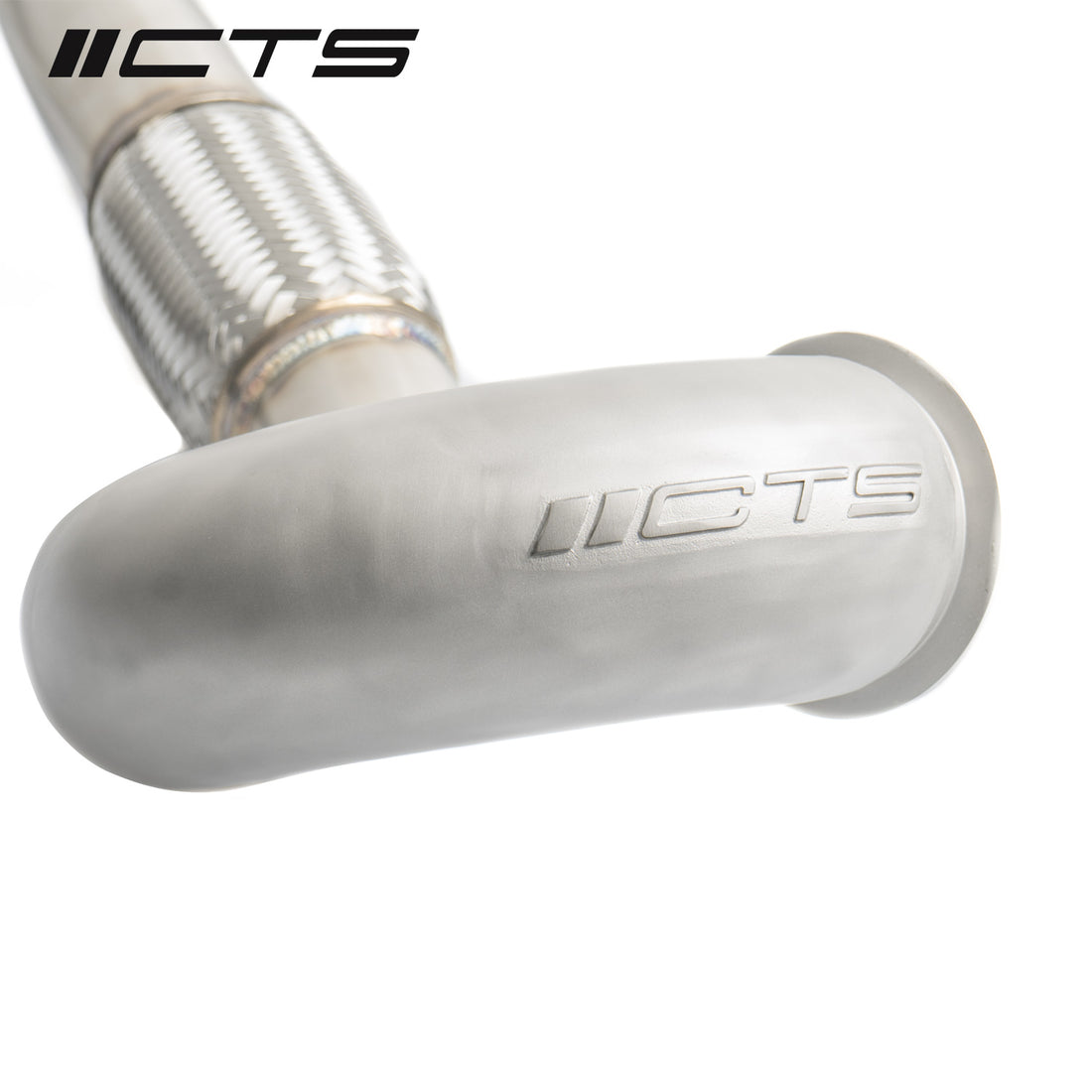 CTS Turbo MQB FWD Exhaust Downpipe with HIGH FLOW CAT (MK7/MK7.5 Golf; GTI; GLI; A3 FWD) CTS Turbo EXH-DP-0014-CAT