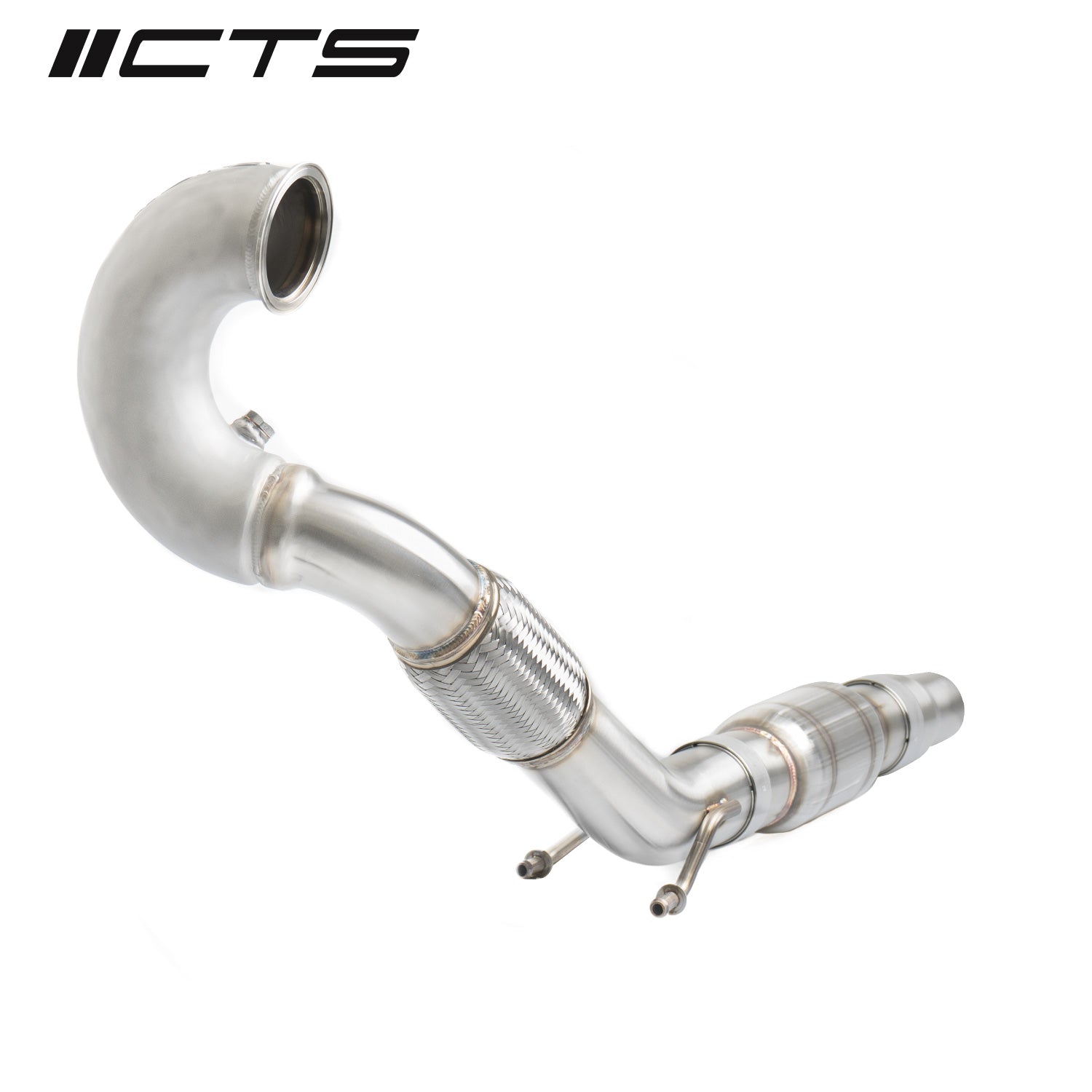CTS Turbo MQB FWD Exhaust Downpipe with HIGH FLOW CAT (MK7/MK7.5 Golf; GTI; GLI; A3 FWD) CTS Turbo EXH-DP-0014-CAT
