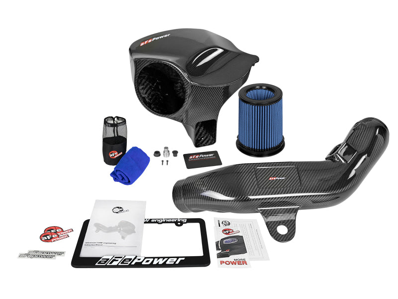58-10004R aFe Black Series Carbon Fiber CAIS w/Pro 5R Filter 16-18 BMW M2 (F87) L6-3.0L