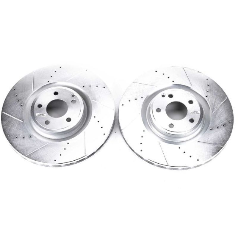Power Stop 12-18 Mercedes-Benz CLS550 Discos Perforados y Ranurados DELANTEROS - Par 360,1mm