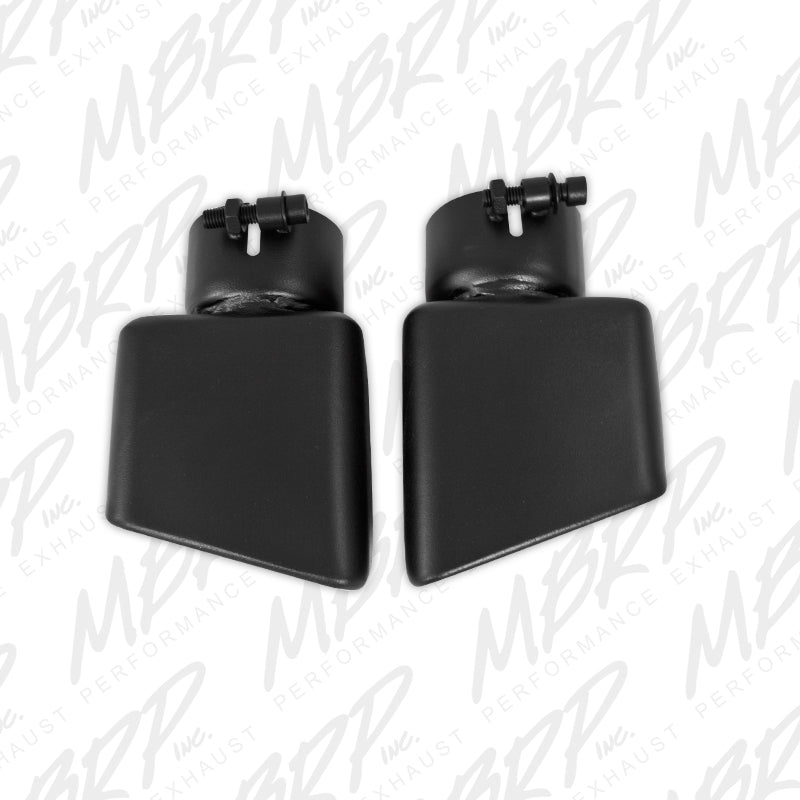 MBRP Universal Tip 4.75inx 3in Rectangle Angled Cut 3in O.D. inlet Driver Side 7.375in length Black