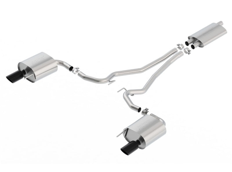 1014039BC Borla 15-17 Ford Mustang EcoBoost 2.3L EC-Type Cat Back Single Round 4.0in OD 9.5in L Tips Exhaust