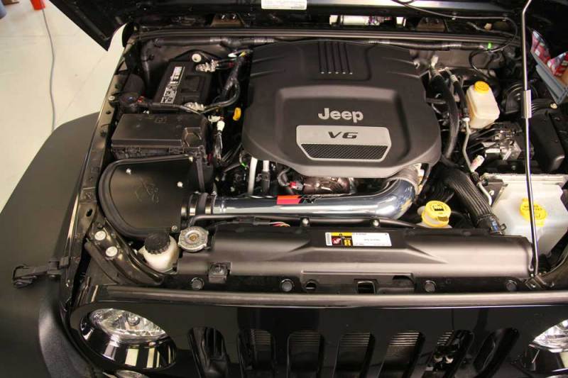 77-1566KP K&N 12-18 Jeep Wrangler V6-3.6L High Flow Performance Intake Kit (12-15 CARB Approved)