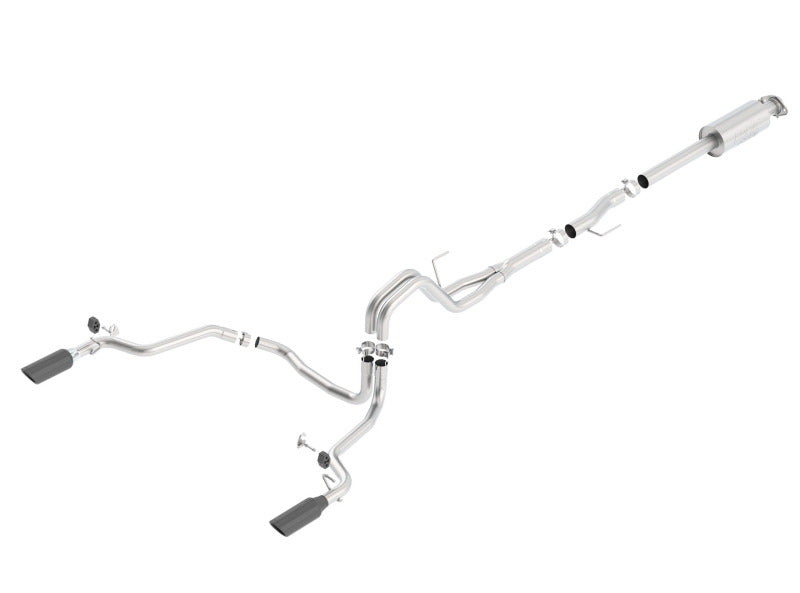140616BC Borla 15-16 Ford F150 3.5L EcoBoost Ext. Cab Black Chrome CB Exht ATAK Single Split Rear Exit