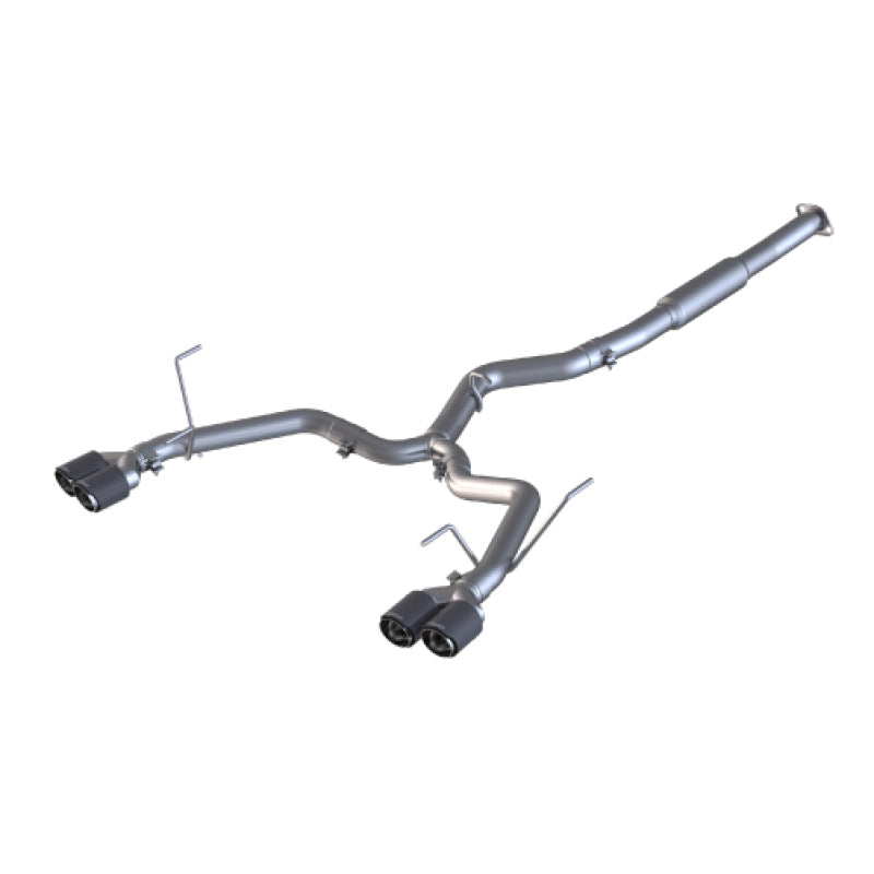 S48023CF MBRP 15-19 Subaru WRX 2.0L/STI 2.5L 3in Dual Split Rear Exit w/ 3.5" CF Tips - T304 (Race Version)