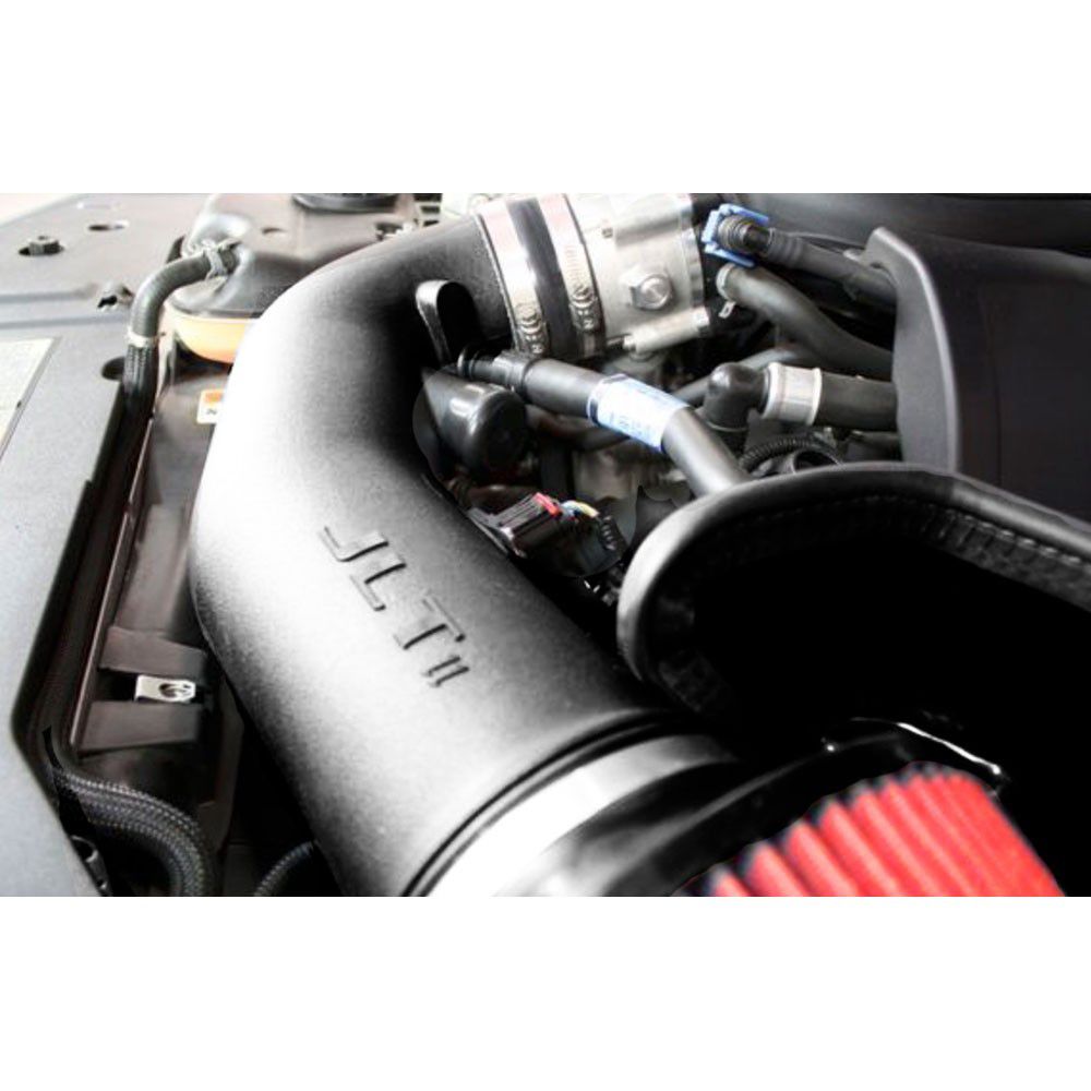JLT 11-14 Ford Mustang GT Series 2 Black Textured Cold Air Intake Kit w/Red Filter - Tune Req ( CAI2-FMG-11 )