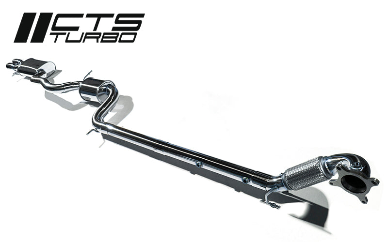 CTS Turbo VW MK6 Jetta 2.0TSI Gen1 3" Turbo-back Exhaust with High-Flow Cat CTS Turbo EXH-TB-0006-1-CAT
