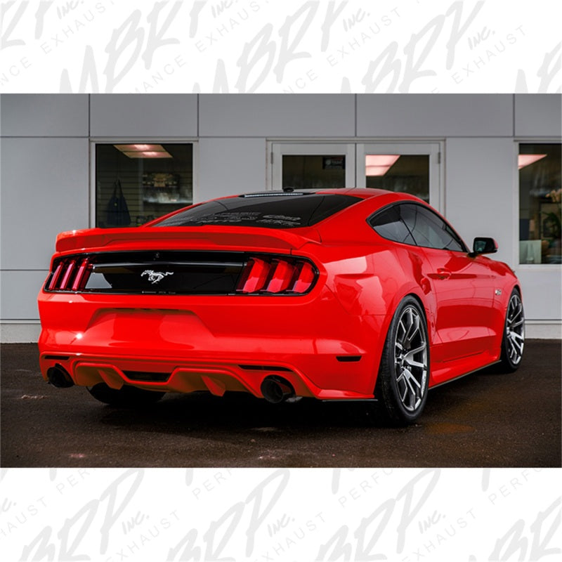 S7277BLK MBRP 15 Ford Mustang GT 5.0 3in Cat Back Dual Split Rear Street Version 4.5in Tips - Black Coated