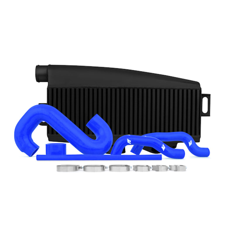 MMTMIC-WRX-01BKBL Mishimoto Subaru 02-07 WRX/04-07 STi Top-Mount Intercooler Kit - Powder Coated Black & Blue Hoses