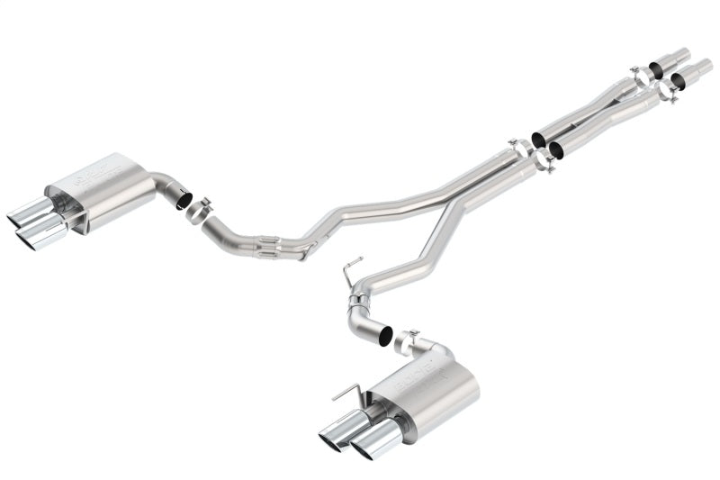 140746 Borla 2018 Ford Mustang GT 5.0L AT/MT (w/o Valves) ATAK 3in Cat-Back Exhaust w/Polished Tips