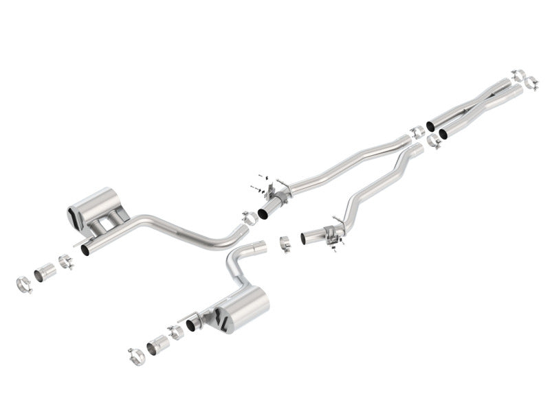 140641 Borla 2015 Dodge Challenger SRT/392 Hemi 6.4L V8 ATAK Catback Exhaust w/ Valves Factory Bezel