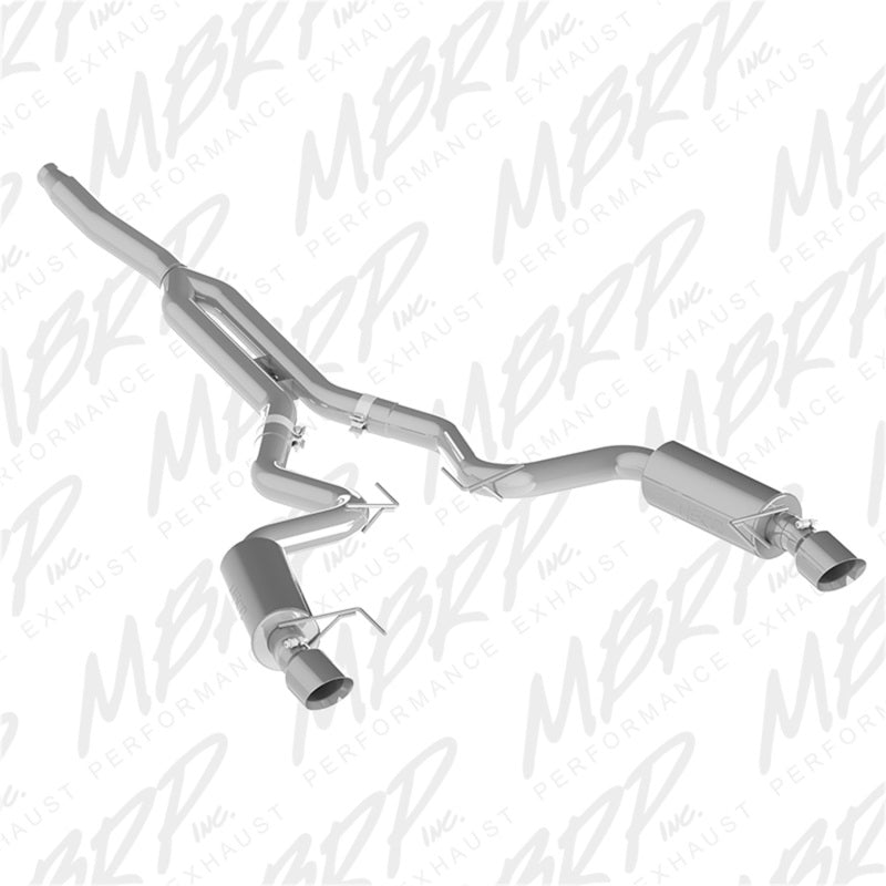 S7275409 MBRP 15-18 Ford Mustang EcoBoost 2.3L T409 3in Cat Back Dual Split Rear Exit (Race Version)