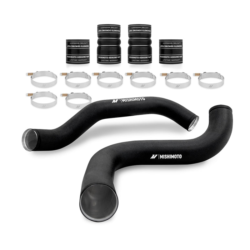 MMINT-F2D-99KSLBK Mishimoto 99-03 Ford 7.3L Powerstroke PSD Silver Intercooler Kit w/ Black Pipes