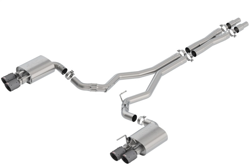 140743CFBA Borla 2018 Ford Mustang GT 5.0L AT/MT 3in Atak Catback Exhaust w/ Valves (Carbon Fiber Black Tip)