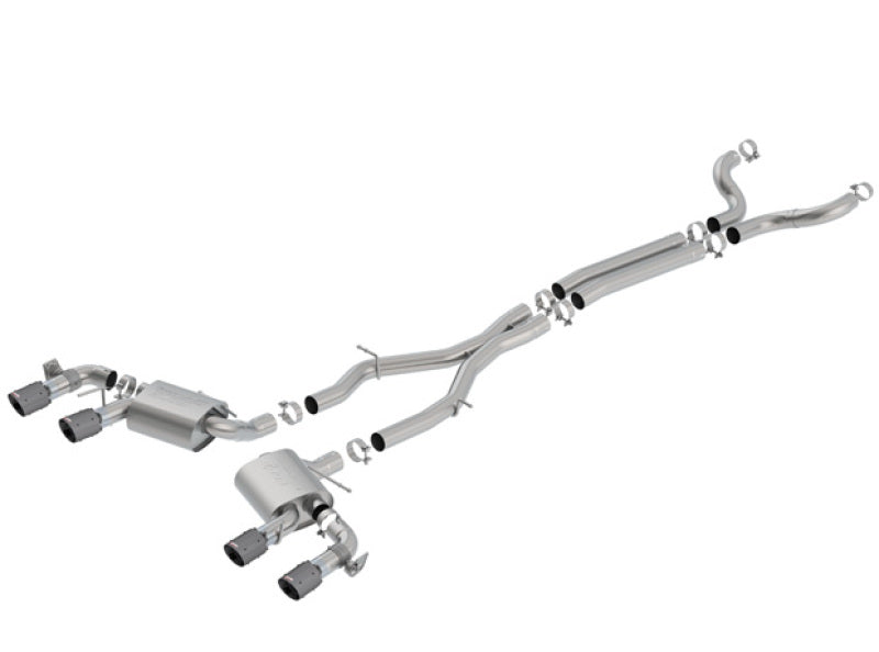 140726CFBA Borla 17-18 Chevrolet Camaro ZL1 6.2L V8 S Type Catback Exhaust w/ Dual Mode Valves CF Black Anod