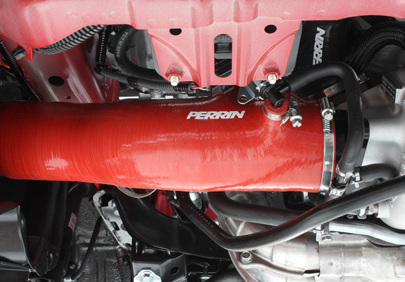 Perrin 2015+ Subaru WRX BLACK 3in Turbo Inlet Hose w/ Nozzle / PSP-INT-424BK
